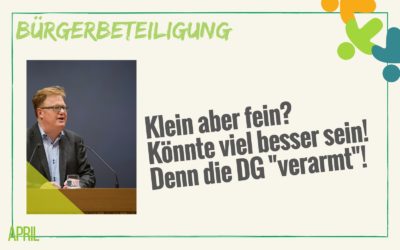 Klein aber fein ? Könnte viel besser sein! Denn die DG „verarmt“ !